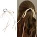 xbiez Chic Bow Elastic Hair Ropes Ponytail Holder Fashionable Ribbon Hair Scrunchie for Women and Girls Beige - Buy Online on GoSupps.com
