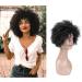 Queentas Real Hair Short Afro Wig for Women | Black Curly Wig with Ponytail | Perfect for Cosplay & Parties - Buy Online on GoSupps.com