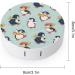 Cute Penguins Round Case For Contact Lens Kit Storage Box with Mirror Printed - Buy Online on GoSupps.com