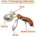 Portable 4-in-1 Camping Tableware Utensils Set - Stainless Steel Spoon, Fork, Knife, Bottle Opener Combo for Travel & Backpacking - Buy Online on GoSupps.com