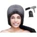 Luntus Hood Hair Dryer Attachment- Soft Adjustable Extra Large Hooded Bonnet for Hand Held Hair Dryer with Stretchable Grip and Extended Hose Length (Black)