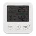 LCD digital display thermometer hygrometer temperature and moisture meter hygrothermograph for home bedroom baby room office greenhouse basement (white)
