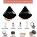 Velour Triangle Powder Puff Set - 6 Black Makeup Puffs for Face & Body, Foundation Sponge for Setting & Touch-ups | Soft & Durable Cosmetic Tool - Buy Online on GoSupps.com