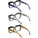 Buy Women's Oversized Reading Glasses 3 Pack | Blue Light Filtering Retro Square Frames | Stylish Eyewear 2.5x International Shipping Available - Buy Online on GoSupps.com