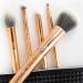 MODA Royal & Langnickel Full Size Crackle 6pc Makeup Brush Set with Pouch Includes - Multi-Purpose Powder Contour Eye Shader Smoky Eye and Angle Liner Rose Gold - Buy Online on GoSupps.com