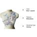 IXUEYU Lace Fabric 3D Flowers Appliques with Beads & Rhinestones - DIY Wedding Decor Dress Patch (Blue + Purple) - Buy Online on GoSupps.com