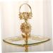 Alipis European Style Fruit Plate Food Tray Decor Cake Stand Golden Tea Table Fruit Plates Desk Child Glass - Buy Online on GoSupps.com