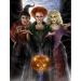 5D DIY Halloween Diamond Painting Kits for AdultsThree Pumpkin Witches Handmade Cross Stitch Embroidery Round Rhinestone Mosaic Creative Halloween Decoration