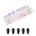 Nail Art Dotting Tool 5pcs Double Sided Nail Dotting Pen Marbling Tool for Nail Decoration