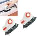 2 in 1 Groove Cleaning Brush Window Track Cleaning Tools with Hidden Scraper Magic Window Track Cleaner Sliding Door Track Cleaner Deck Hard Bristle Crevice Cleaning Tool(2pcs Orange)