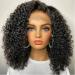 Mongolian Kinky Curly Lace Front Wig Human Hair Pre Plucked 13x4 Hd Transparent Curly Lace Front Wig Glueless Jerry Curl Human Hair Wigs with Baby Hair for Black Women Bleach Knots Soft and Thick ( 16inch 13x4 Lace Front...