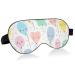 Haskirky Light Blocking Eye Mask Breathable and Adjustable Adult Men and Women Travel on Business Trips Yoga Meditation Light Smooth Comfortable Eye Mask Office Deep Sleep Goodies Cute Balloons Sta