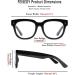 FEISEDY Retro Square Blue Light Blocking Reading Glasses - Thick Frame Anti Glare Digital Eyestrain Reader B2523 Black 1.75x - International Shipping Available - Buy Online on GoSupps.com