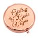 Girls Trip Gifts Girls Weekend Gifts for Women Las Vegas Gifts Compact Makeup Mirror for Sister Friend Vegas Girls Trip Gifts Vacation Gift Travel Makeup Mirror Friendship Gifts for Her Rose Gold-girls Weekend Gifts-2