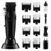 KEMEI Black Hair Clippers for Men Adjustable Blade Cordless Clipper Professional Barber Clippers USB Rechargeable Wireless Haircut Clippers km-2296