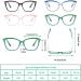 Retro Cat Eye Blue Light Blocking Glasses for Men & Women - Trendy 1.5x Anti Eyestrain Readers in Blue - Buy Online on GoSupps.com