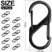 Buy Lawn 12-Piece Mini Carabiner Set - Small Hooks for Camping Hiking Travel & Keychains (Black) | International Shipping Available - Buy Online on GoSupps.com