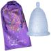 Me Luna Menstrual Cup Classic Ball Blue Glitter Size M