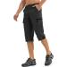 Waspornow Men's 3/4 Cargo Bermuda Shorts - Waterproof Stretch Hiking & MTB Pants - Outdoor Summer Wear in Black - Buy Online on GoSupps.com
