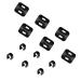 Farbetter Alloy Stick-On Guides W/C-Clips, C-Clips Clamps Housing Hose Guide with Adhesive Seat for MTB Road Bike Hydraulic Brake Cable, Brake Derailleur Shift Cables, 6 Sets (6pcs Base+ 6pcs Clip)