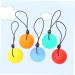 Soesfoufu 5-St Handle Strength Training Ball | Finger Strengthener & Grip Exercise Equipment - Red Rubber Grip for Enhanced Workout Performance - Buy Online on GoSupps.com