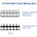 Nail Art Palette - Professional ABS 24 Grid Color Mixing Box Tray for Artists & Novices - White - Buy Online on GoSupps.com