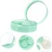 Solustrie Contact Lens Container Set - Eye Care Holder with Mirror Box for Travel - Colored Contact Lenses Storage - 7.5x7.5x2.8cm - Durable Plastic - Buy Online on GoSupps.com