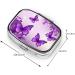Purple Butterflies 2 Compartment Small Pill Case | Cute Travel Pill Box Organizer for Purse & Gifts - Buy Online on GoSupps.com
