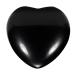 Morella gemstone heart lucky charm stone heart to take away 3 cm in velvet bag black obsidian