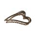 Rose Gold Heart-Shaped Metal Hair Clip Claw Jaw for Long Hair - Stylish French Twist Wedding Accessory - Buy Online on GoSupps.com