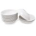 Honbay 10PCS Plastic White Round Watercolor Paint Palette Paint Container Dish Small Dipping Bowls for Painting and Cooking