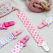 Baby Pacifier Chain Dummy Clip 5pcs Set for Girls | Pacifier Holders with Plastic Clasp | Teething Toys for Babies | Fits All Dummies & Soothers - Buy Online on GoSupps.com