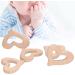 Ozgkee 5Pcs DIY Baby Wooden Teether Toy - Heart Shaped Necklace Pendant for Safe Teething | Art & Craft Accessories - Buy Online on GoSupps.com