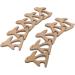 Wendysun 5pcs Cartoon Wood Teether Set - Pure Natural Animal Rabbit Shape Baby Teething Toy - Buy Online on GoSupps.com