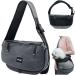 NATUYA Dog Sling Carrier - Dark Grey, 8-15 lbs - Breathable Hands-Free Travel Bag for Small Dogs - Adjustable Strap & Pocket - Ideal for Outdoor Hiking - Buy Online on GoSupps.com