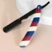 Buy Professional Barber Straight Edge Razor & Fade Brush Set | 5 Blades for Close Shaving & Hair Cutting | Red/White/Blue - Buy Online on GoSupps.com