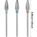 Dimeho 3 Pack Nail Drill Bits Set Professional Cuticle Remover Tungsten Electric Nail File Bit Nail Art Shapen Remove Tool Replacement Accessories for Manicure Pedicure Home Salon - Buy Online on GoSupps.com