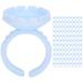 100Pcs Disposable Glue Rings Eyelash Glue Ring Cup Lash Glue Rings Extension Glue Holder Accessory (Blue 100 pieces per pack)