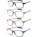 Blue Light Blocking Computer Reading Glasses | Flexible TR90 Frames | Anti Glare for Men & Women | Lightweight & Comfortable | +2.0 | 4 Pack - Buy Online on GoSupps.com