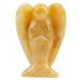 Lovionus89 Natural Yellow Jade Angel Statue Hand Carved Stone Healing Crystal Pocket Figurines Decoration 5 cm 50 mm Yellow Jade