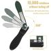 GLAMFIELDS Nail Clippers with Catcher - Sharp Stainless Steel Fingernail Toenail Clipper Set with Nano Glass File in Leather Case - Green - Buy Online on GoSupps.com
