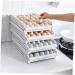 Angoily Box 30 Egg Container Egg Carton Egg Tray with Lid Stackable Egg Holders Drawer Storage Box At Home As Shown 33X26.5X14.3cm - Buy Online on GoSupps.com