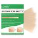 Reusable Silicone Scar Removal Sheets Professional for Scars Caused by C-Section Surgery Burn Keloid Acne and More Drug-Free 4 Reusable pcs (2 Month Supply) (Green)
