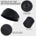 SUNLAND Headband with Buttons for Face Masks - Unisex Elastic Hair Band for Ears Protection - 3 Pack Black - Buy Online on GoSupps.com