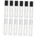 Didiseaon 12pcs 10ml Roll-on Bottle Refillable Empty Bottles Roll- on Bottles Glass Terrarium Mini Glass Bottle Perfume Bottles Empty Toiletry Essential Oil Plastic Bottle Cap Square Travel
