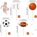 48 Pieces Sports Cupcake Toppers Baseball Cupcake Picks Basketball Toothpicks Soccer Ball Football Cake Decor for Boys Men Birthday Favors Sports Theme Party Decorations Supplies - Buy Online on GoSupps.com