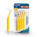 One Drop ONLY - 8 Blister interdental brushes 0.7mm (size L) / interdental brush for thorough intermediate tooth cleaning / better oral hygiene by dental brushes (8 Pack) yellow