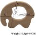 Wendysun 10pcs Cartoon Animal Elephant Shape Wood Teether for Baby Teething Nursing - Pure Natural Beech Teether DIY Pendant Toy - Buy Online on GoSupps.com