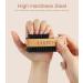Wooden Nail Brush Set - 2Pcs Double Sided Hand and Nail Cleaning Brush - Eco Friendly Fingernail Brush for Home, Garden, and Salon Use - Bench Wood, Black Color - Buy Online on GoSupps.com