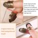 10 Pcs Metal Thimble Set with Leather Finger Protectors - Sewing & Stitching Finger Protection - Buy Online on GoSupps.com
